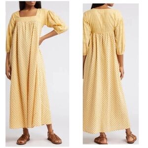 Yellow Gingham Maxi Dress